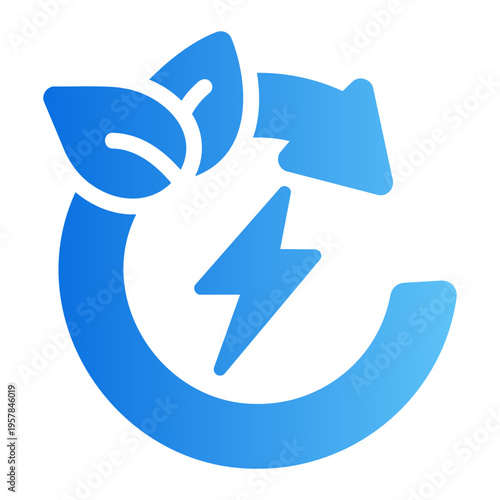 Renewable energy symbol Line Gradient Icon