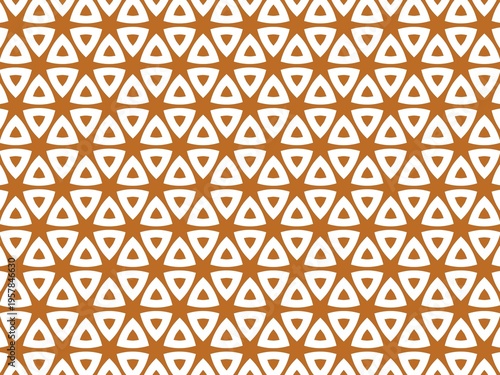 Modern white and amber seamless geometric tribal pattern background