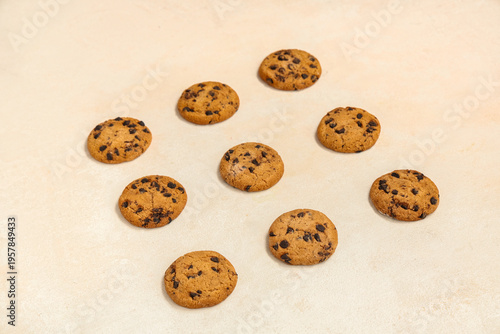 Sweet cookies with chocolat...