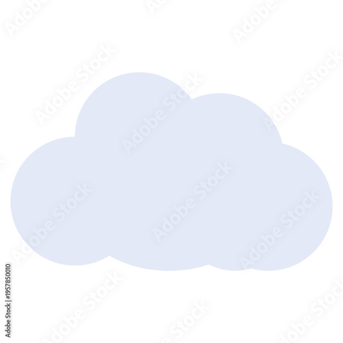 シンプルな雲の単体イラスト｜空 天気 クラウド もくもく アイコン