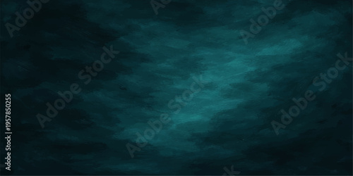 Abstract dark blue grunge background with stormy clouds light and ocean texture design