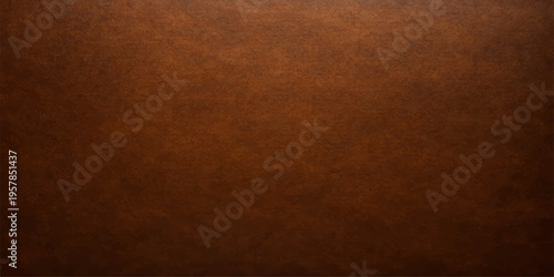 A dark brown grunge leather texture features a vintage aged pattern on a rough antique surface, creating a weathered material backdrop for retro design and wallpaper
