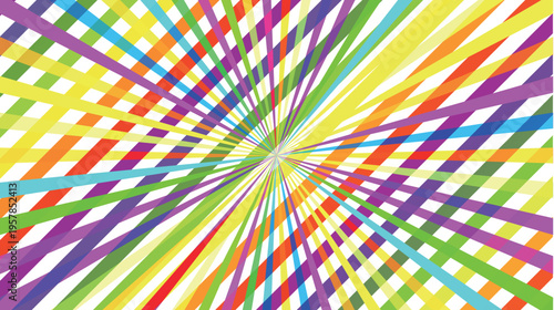 Vibrant Colorful Abstract Radial Burst Pattern Illustration