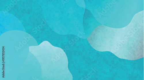 Abstract Turquoise Texture Waves Background Design