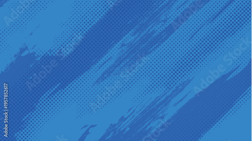 Vibrant Blue Halftone Abstract Textured Background Design