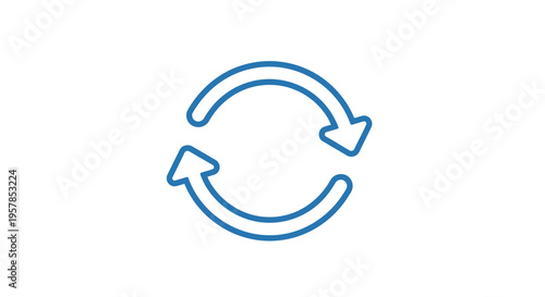 Circular Arrows Refresh Icon, Reload Symbol, Cycle Concept