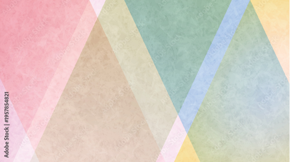 Fototapeta premium Geometric pastel abstract background with textured triangles