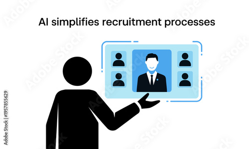 AI Recruitment Process Automation and Candidate Selection Graphic