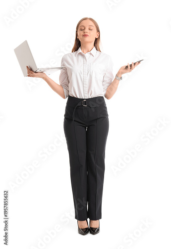 Pretty young businesswoman ...