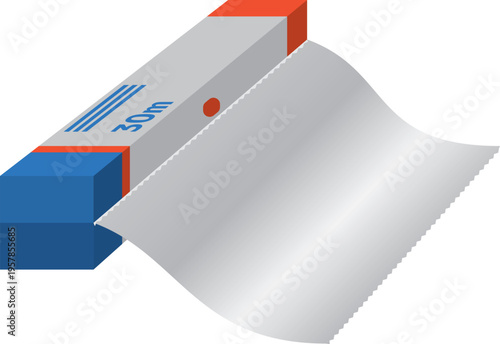 シンプルなアルミホイルのイメージイラスト