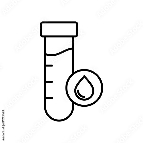 Fuel tube icon, vector outline isolated on a white background. Trendy and modern design.