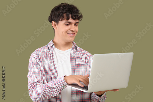 Male programmer working wit...