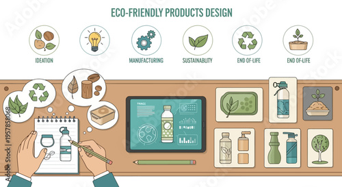 Eco-Friendly Product Design Process - Sustainability, Manufacturing, End of Life