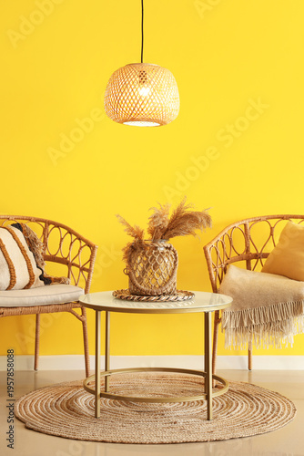 Interior of stylish room wi...