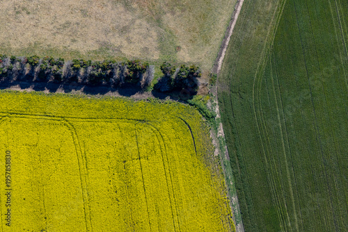 Toolern Vale Melbourne Victoria Aerial View Agricultural Crop Patterns
