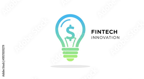 Fintech Innovation Concept: Lightbulb with Dollar Sign Symbol, Modern Financial Technology Ideas
