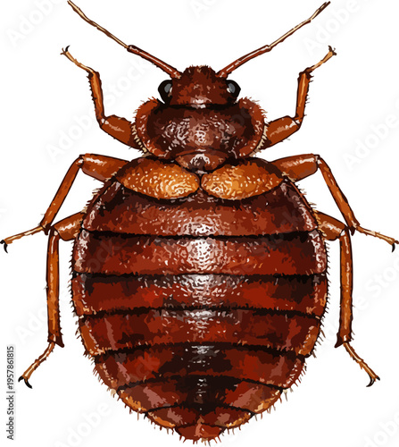 Cimex lectularius illustration art