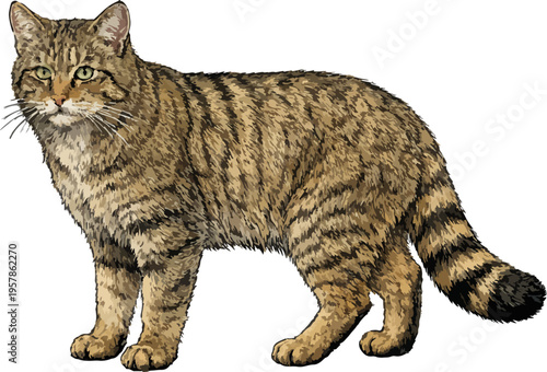 Felis silvestris illustration art
