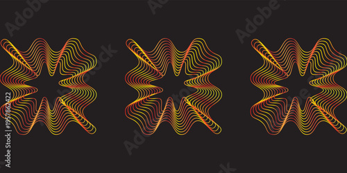 Set of abstract liquid, irregular, blob lines, dynamic forms, vector shapes on white background