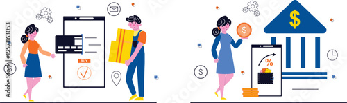 Digital transactions and financial investments through mobile banking