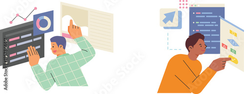 Collaborative data analysis and software development visualization