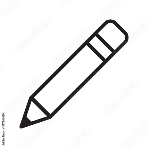 pencil, write or compose line art icon for apps and websites