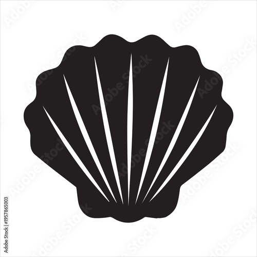 Seashell, shellfish flat icon for apps and websites