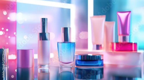 Cosmetics display neon lighting