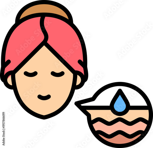 Woman with pink hair spa.