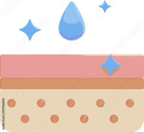 Skin Moisturizing Concept Illustration.