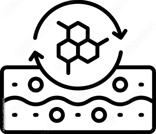 Skin Moisturizing Molecular Process.