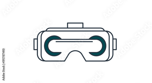 Virtual Reality Headset Icon - Futuristic Technology and Gaming Concept