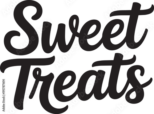 Sweet Treats Handwritten Text In A Flowing Script Font