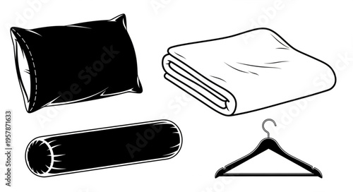 Pillow, Towel, Bolster, and Hanger - Essential Home Comforts.