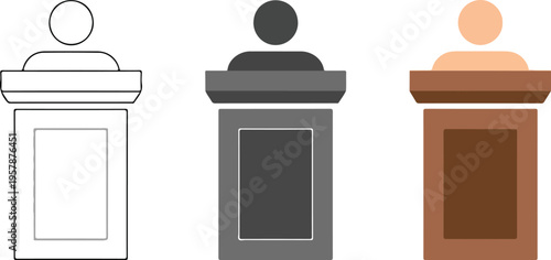 Set of three minimalist heart icons with scales of justice for legal equality human rights and ethical law concepts.