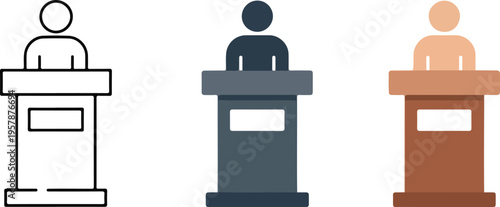 Set of three minimalist heart icons with scales of justice for legal equality human rights and ethical law concepts.