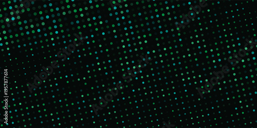 Abstract blue green part of randomus effect. Finance fintech technology concept