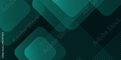 Modern abstract luxury banner, Modern shapes color of green and black polygon elegant background. Artwork design. Vector illustration