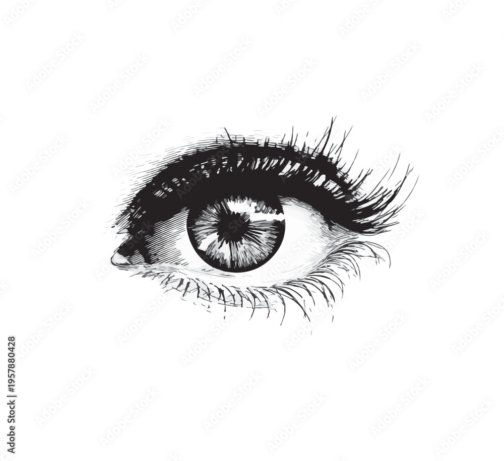 Obraz premium eyelid logo vector