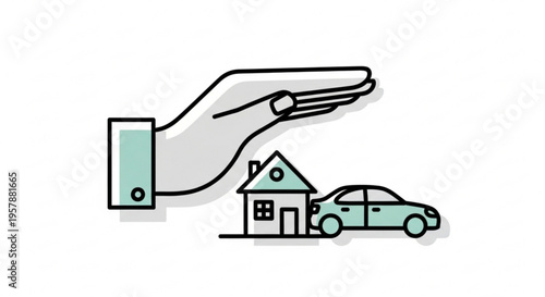 Protecting home and car with a shielded hand for insurance and safety
