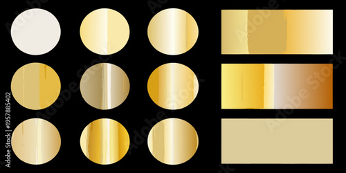 Gradient color swatches white gold and bronze tones arranged neatly