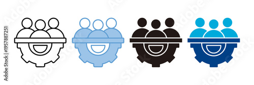 Development Icon Set Multiple Style Collection