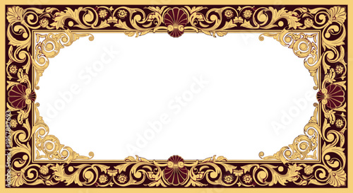 Gold Ornate Frame Border.