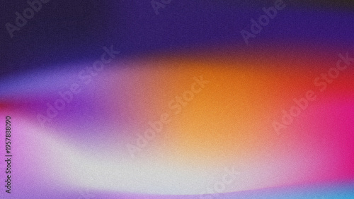 Εκτύπωση καμβά A soft, grainy abstract gradient background blending deep purple, warm orange, pink, and cool blue tones with subtle noise texture