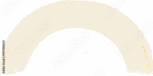 Abstract beige arc shape with a white center minimalist design