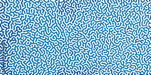 Intricate blue and white abstract pattern resembling coral or brain tissue