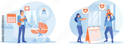 Parents searching for baby care products in a store with mixed emotions