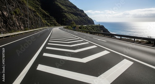 Scenic Coastal Highway Embracing Ocean Views And Mountainous Terrain