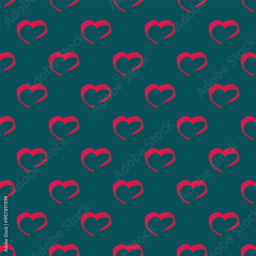 Seamless pattern with hand drawn heart doodle for decorative print, wrapping paper, greeting cards and fabric