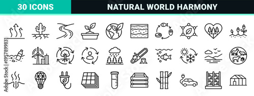 Ecological Conservation and Environmental Sustainability Minimalist Monoline Geometric Line Art for Biological Diversity Awareness